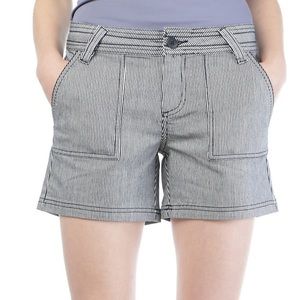 prAna Blue Pinstripe Denim Shorts